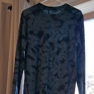 Smartwool Men's Dark Blue Tie-Dye Long Sleeve Shirt